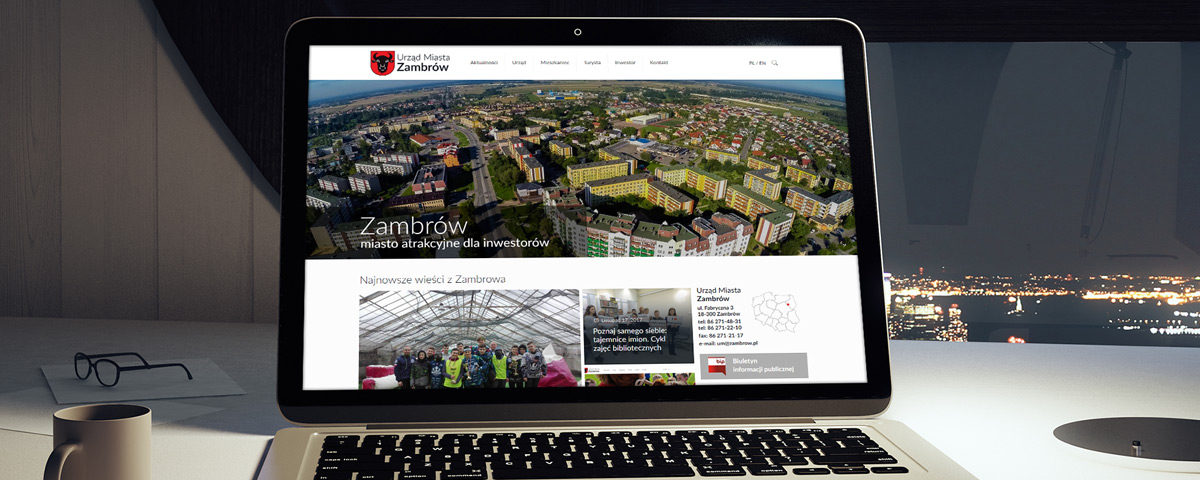 Urząd Miasta Zambrów - projekt strony internetowej